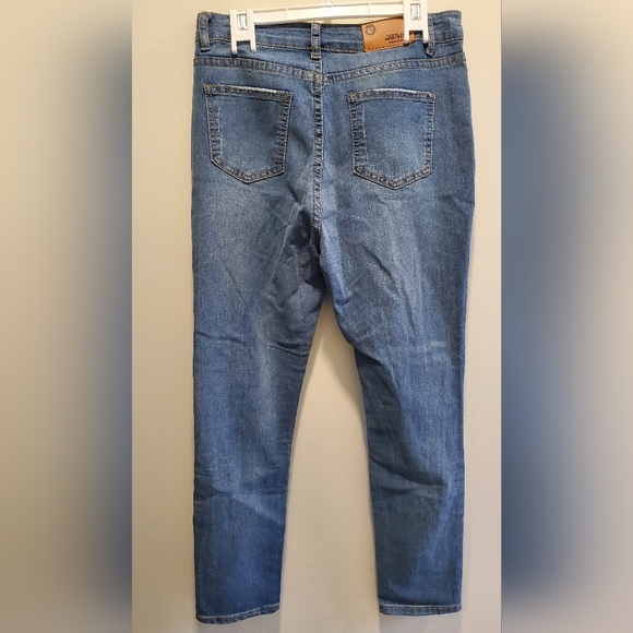 ☆3/35$ | NXH | NWT Blue Distressed High-Waisted Skinny Jeans in size Large - Picture 3 of 10